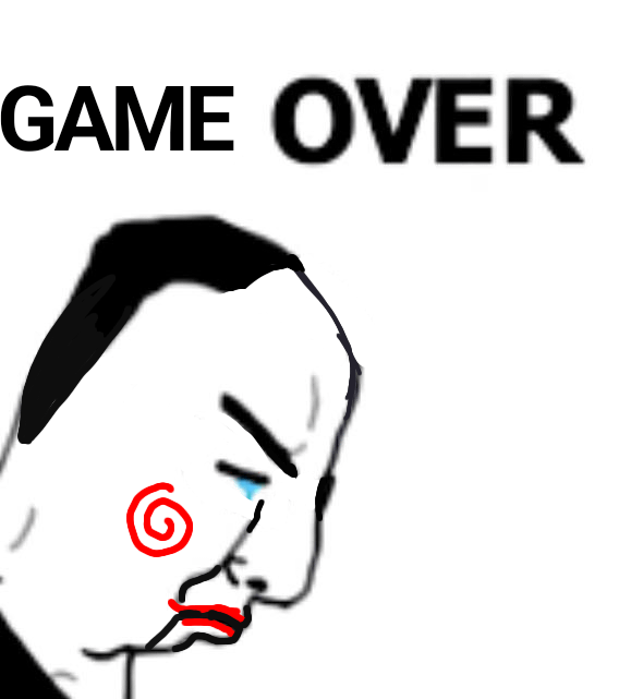 chudjak, its over, balding, chud, closed eyes, crying, facial mark, game over, hair, its over (phrase)