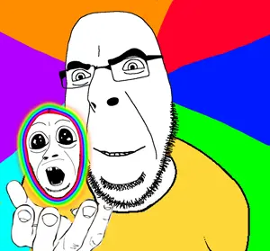 cobson, el perro rabioso, gerald, colorjak, 2soyjaks, baby, clothes, glasses, glowing, hands