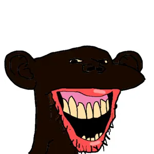 impish soyak ears, splicejak, nigger, smile, yellow sclera