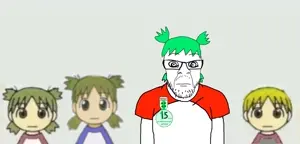 nate higgers, feraljak, natejak, 4chan, anime, blonde hair, closed mouth, clothes, crazed, female