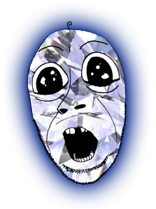 cobson, gerald, baby, blue, blue skin, diamond, gem, glowing, missing teeth, open mouth