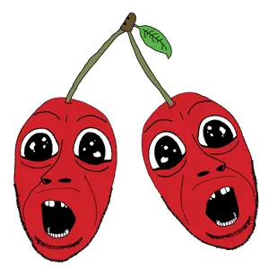 cobson, gerald, fruiterz!, 2soyjaks, baby, cherry, food, fruit, missing teeth, open mouth