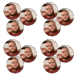 fatjak, fatjak irl, 2019, 3dgifmaker, animated, beard, closed mouth, clothes, distorted, fat