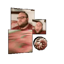 fatjak, fatjak irl, 2019, 3dgifmaker, animated, beard, closed mouth, clothes, distorted, fat