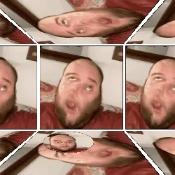 fatjak, fatjak irl, 2019, 3dgifmaker, animated, beard, closed mouth, clothes, distorted, fat