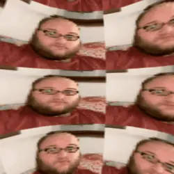 fatjak, fatjak irl, 2019, 3dgifmaker, animated, beard, closed mouth, clothes, distorted, fat