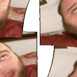 fatjak, fatjak irl, 2019, 3dgifmaker, animated, beard, closed mouth, clothes, distorted, fat