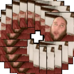 fatjak, fatjak irl, 2019, 3dgifmaker, animated, beard, closed mouth, clothes, distorted, fat