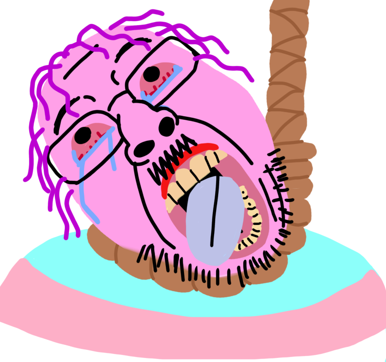 bernd, hanging troonjak, troonjak, ack, bloodshot eyes, corporate memphis, crying, dead, flag, globohomo