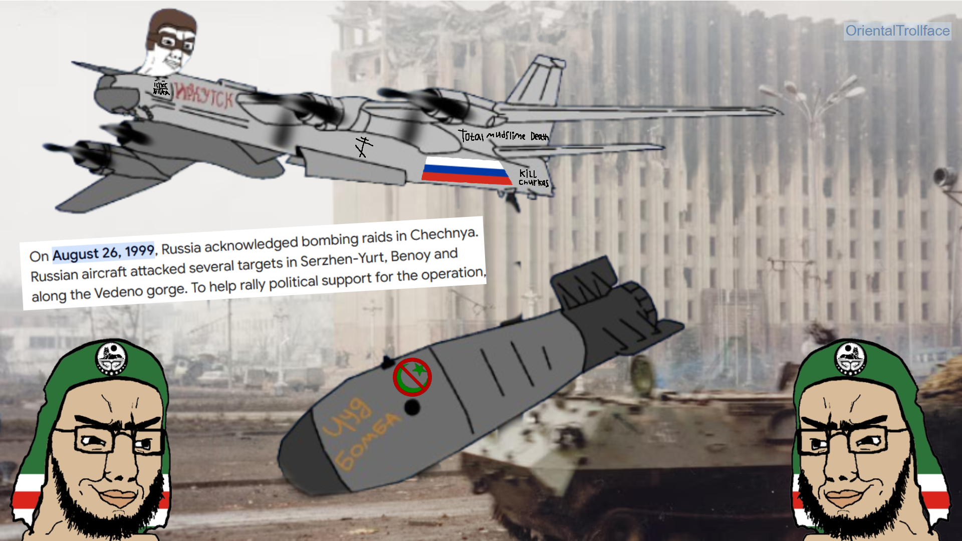 chudjak, 3soyjaks, background, beard, bomb, bombing, brown skin, chechen, chechen war, chechnya
