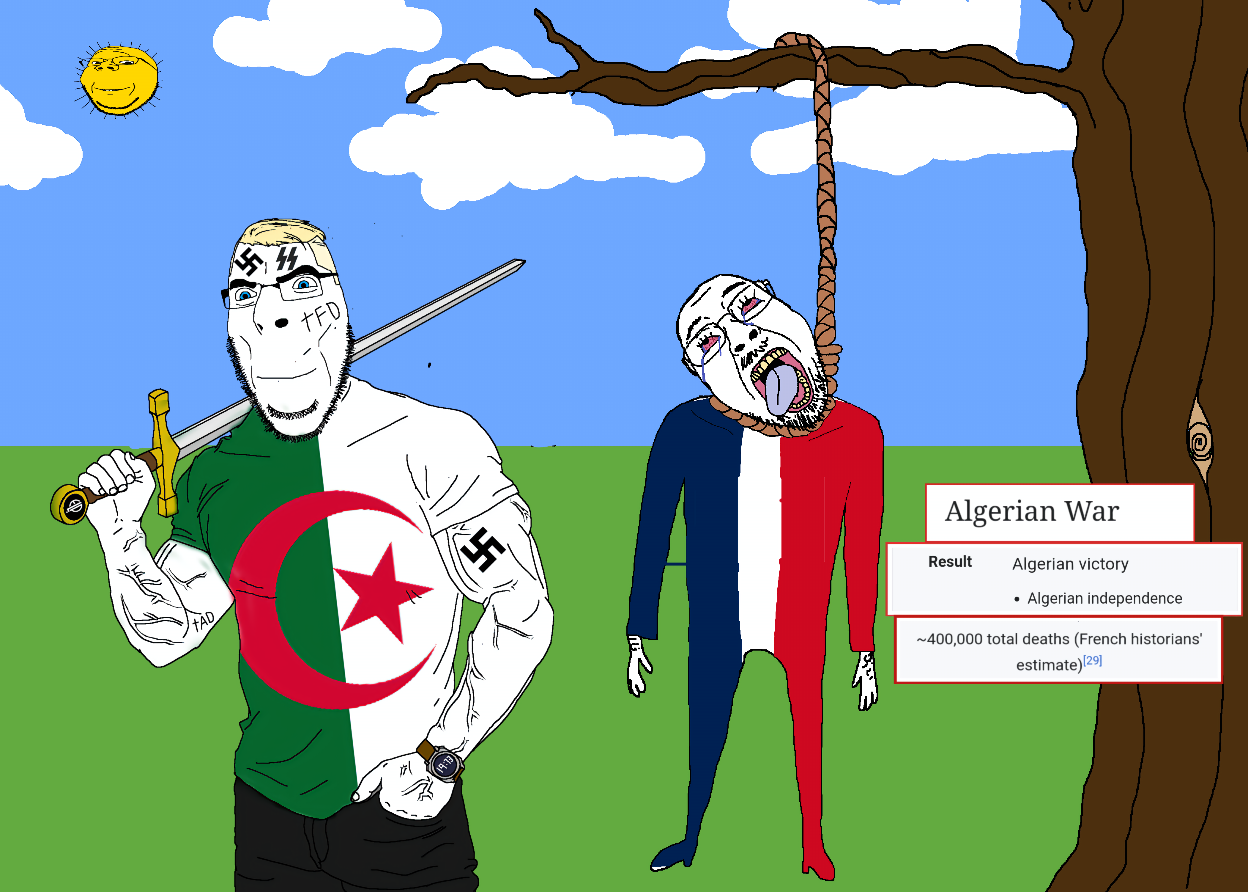 bernd, cobson, gapejak, hanging troonjak, troonjak, wholesome soyjak, 1973, 3soyjaks, ack, algeria