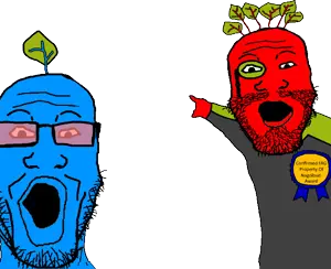 markiplier soyjak, two pointing soyjaks, blue skin, logan, red skin, schlog, soyjak blog, broot