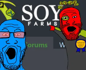 markiplier soyjak, two pointing soyjaks, blue skin, logan, red skin, schlog, soyjak blog, broot