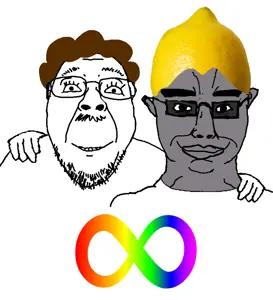 bernd, chudjak, chud troon alliance, autism, brown hair, clothes, curly hair, food, friendship, fruit