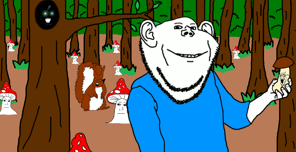 shroomjak, wojak, feraljak, impish soyak ears, soyak, feralsquirrel, squirreljak, thougher, 4soyjaks, animal
