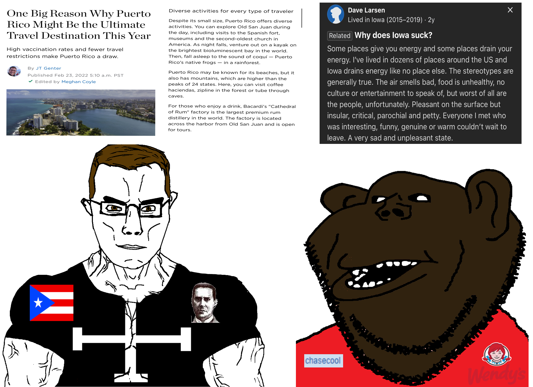 chudjak, impish soyak ears, chudjak front, impish amerimutt, muscular chud, amerimutt, 2soyjaks, brown eyes, brown hair, fact