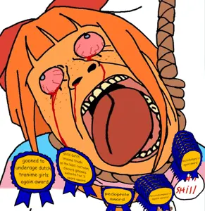 mymy schoppenboer, bernd, hanging troonjak, troonjak, ack, award, blood, bloodshot eyes, hanging, open mouth