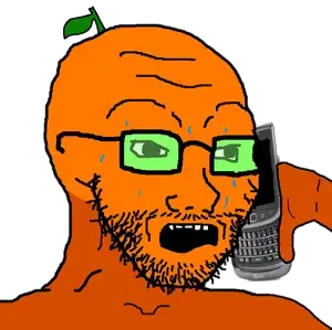 soyak, calling, glasses, holding object, holding phone, orange skin, phone, stem, stubble, sweating