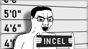 chudjak, arm, glasses, hair, hands, height, holding object, incel, mugshot, open mouth