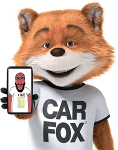 markiplier soyjak, science lover, angry, car fox, clothes, holding object, holding phone, i hate, phone, punisher face