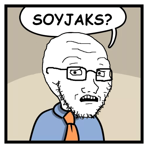 soyak, soyak (concerned), soyjaks?, 1soyjak, bald, black eyes, blue shirt, clothes, comic, comic sans