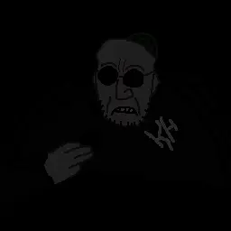 gapejak, kuzjak, gapekuz, clothes, dark, five nights at cobson's, frown, glasses, gray skin, hat