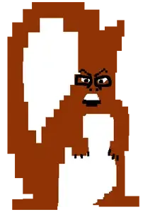 feraljak, feralsquirrel, squirreljak, animaljaks, angry, animal, claw, eyebrows, feet, full body