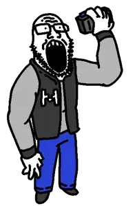 markiplier soyjak, markiplier soyjak2, camera, five nights at cobson's, full body, jacket, redraw, shoe
