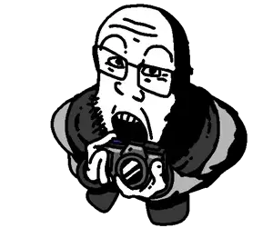 markiplier soyjak, camera, five nights at cobson's, full body, jacket, shoe