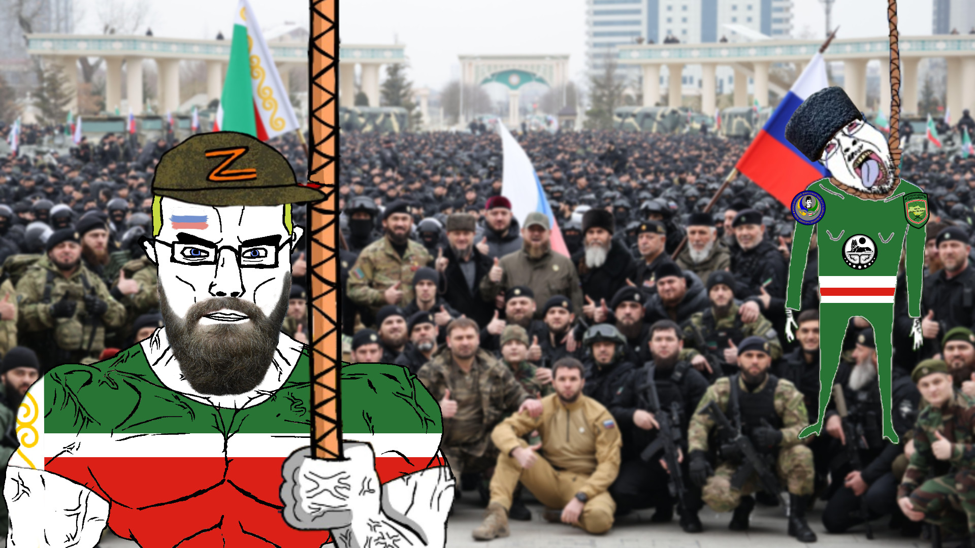 bernd, chudjak, chudjak front, hanging troonjak, muscular chud, troonjak, ack, background, beard, cap