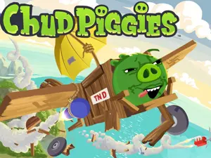 chudjak, animal, bad piggies, cloud, clouds, fireworks, green, green skin, mountain, pig