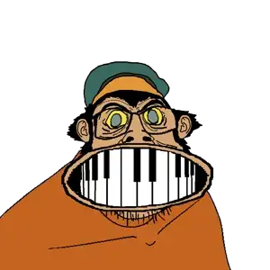 feraljak, 88 teeth, big mouth, brown skin, clenched teeth, closed mouth, clothes, ear, hair, hat