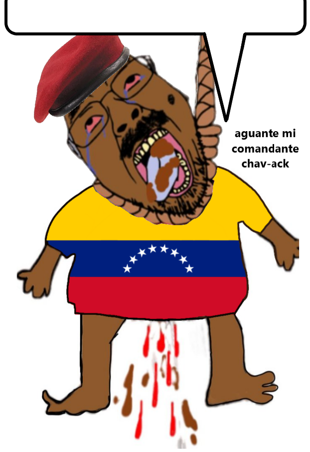 bernd, hanging troonjak, troonjak, ack, blood, bold, brown skin, chavez, chavista, full body