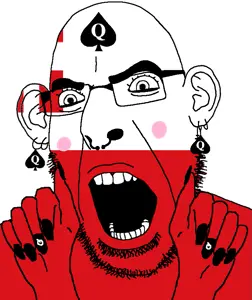 cobson, slutson, spadeson, spadeson, blush, ear, facial mark, flag, forehead mark, glasses