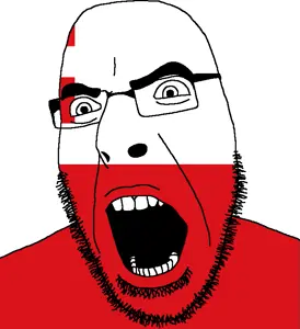 cobson, angry, flag, full head, glasses, hair, looking to the right, netherlands, open mouth, soyjak