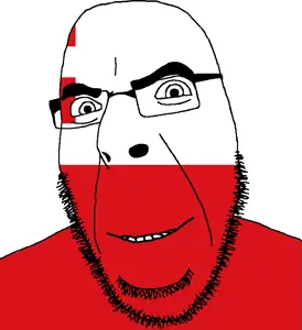cobson, flag, full head, glasses, hair, looking at you, netherlands, open mouth, smile, soyjak