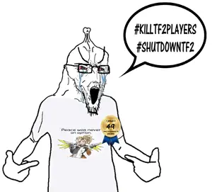 shirtjak, soyak, award, clothes, crying, hands, open mouth, overwatch, pointing, soyjak