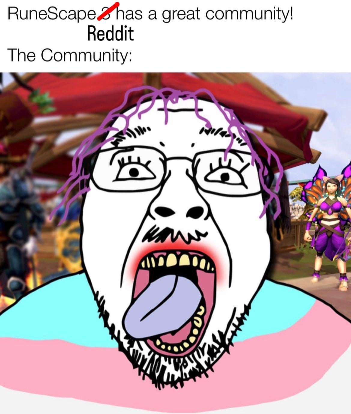 bernd, butterfly wings, clothes, community, cooking gauntlets, feline ears, flag, fox jacket, fox legs, glasses