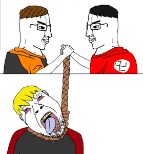 dan, nate higgers, chudjak, natejak, anti sharty, bloodshot eyes, chud, handshake, holding object, nazism