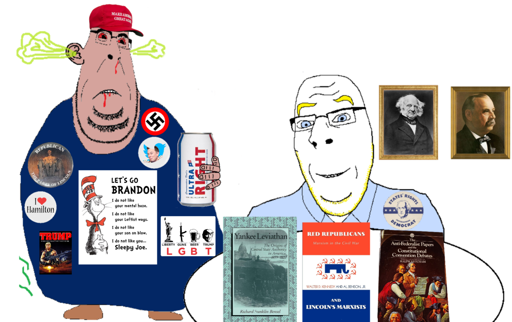 donald trump, cobson, blobson, hornyson, nucob, aryan, a10 eyes, abraham lincoln, alcohol, alexander hamilton