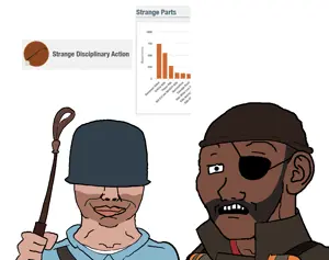 chudjak, soyak, soyak (concerned), 2soyjaks, closed mouth, clothes, concerned, eyepatch, grenade, hands