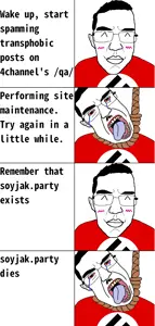 chudjak, patrick, /pol/, /qa/ (4chan), ^ ^, 4chan, anime, anti soyjak, bloodshot eyes, blush