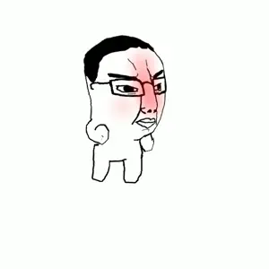 chudjak, lil chuddy, animated, blush, closed mouth, dance, full body, glasses, hair, short
