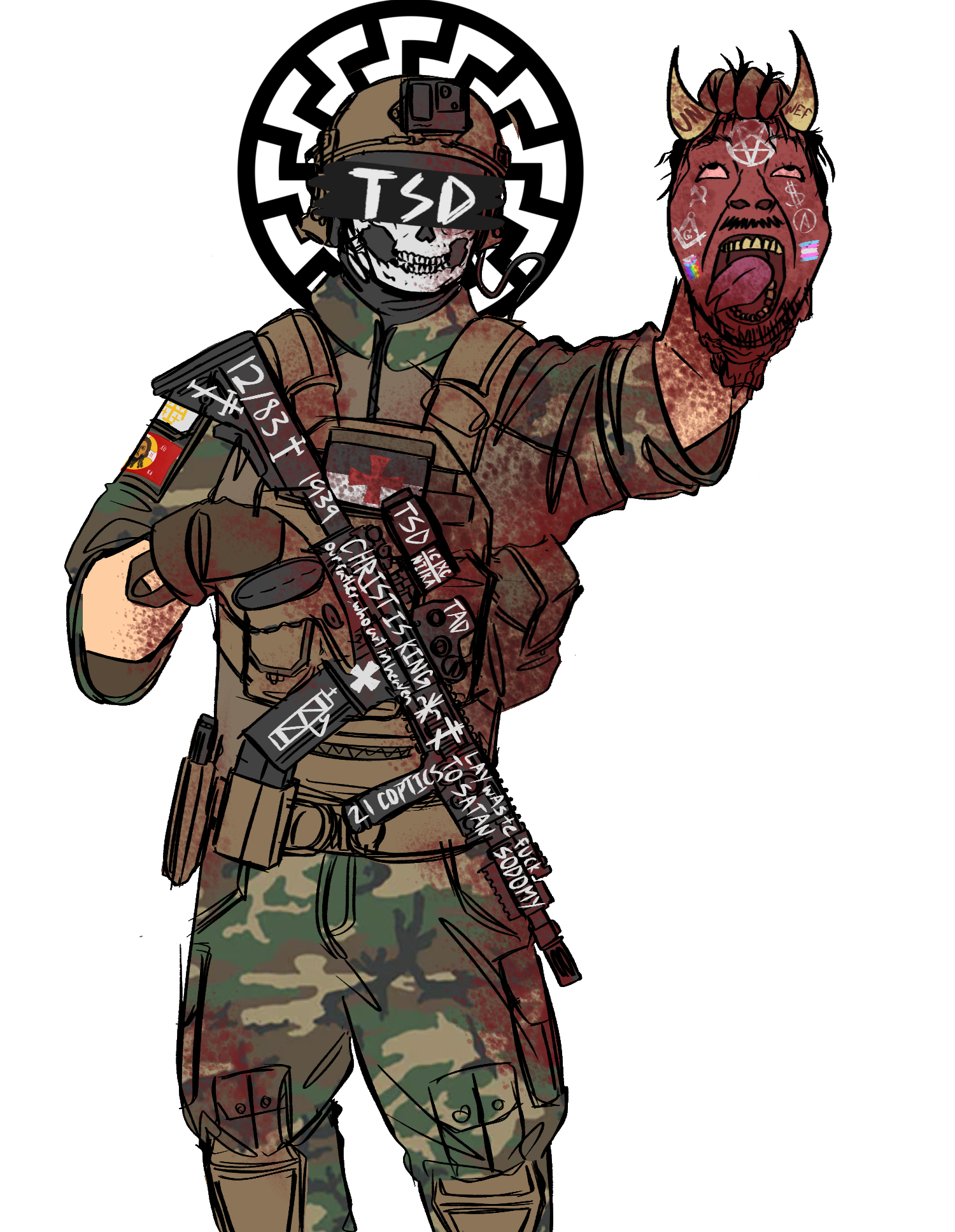 bernd, ack, army, atheism, baphomet, capitalism, christian cross, christian identity, christianity, clothes