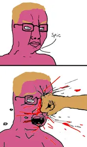 chudjak, blonde hair, blood, closed mouth, glasses, gray eyes, hair, hands, mexico, open mouth