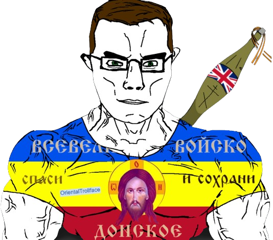 chudjak, chudjak front, muscular chud, brown hair, christian cross, christianity, cossack, cyrillic text, green eyes, hair
