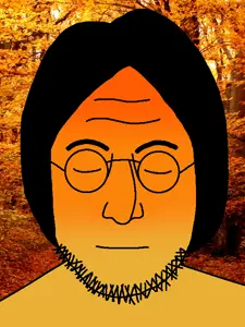 lennonjak, autumn, closed mouth, eyebrows, fall, forehead lines, glasses, hair, nose, soyjak
