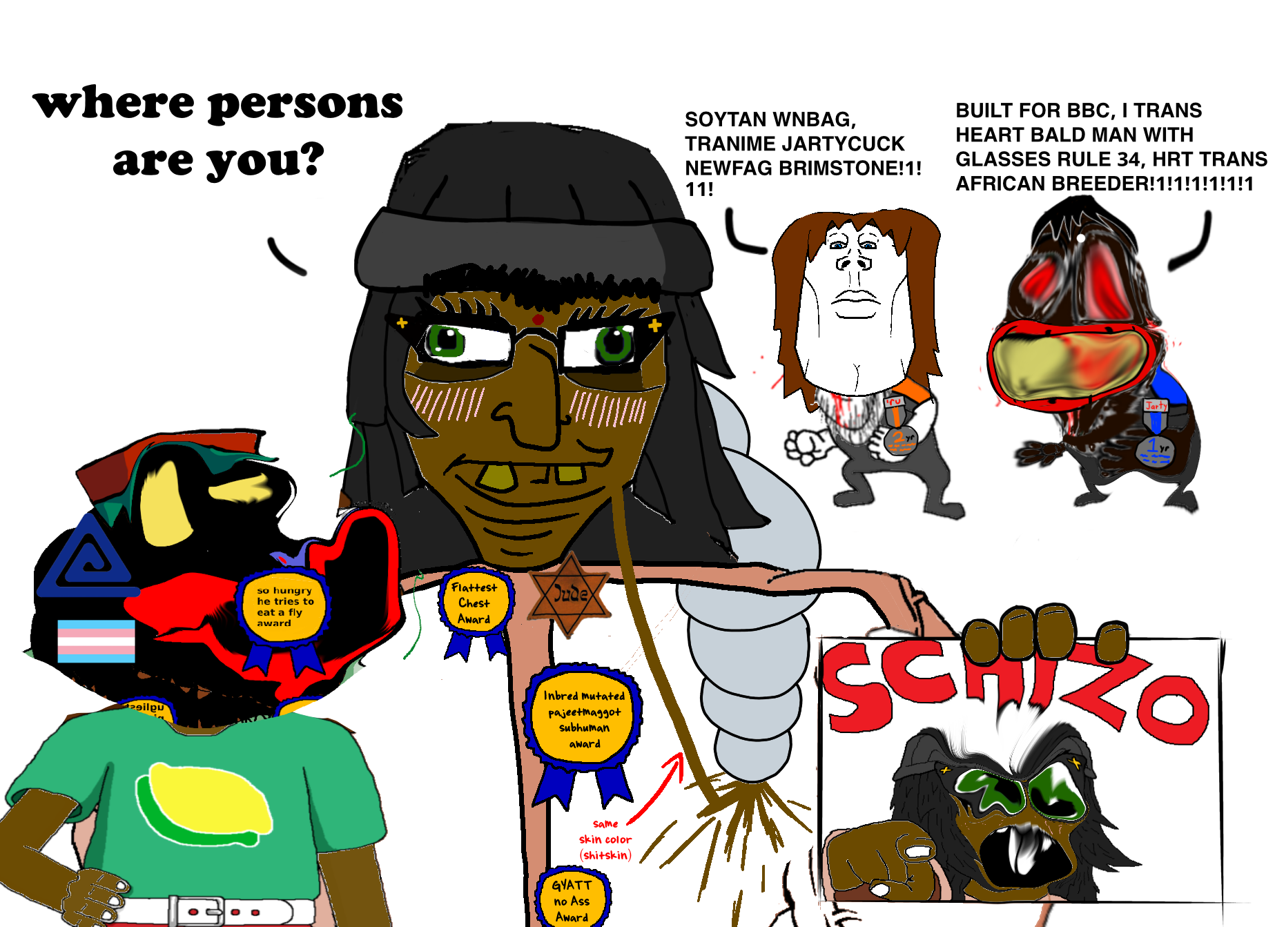 kernung, dan, esl fnf pedo, jake, soytan, sproketan, chudjak, meximutt, impington, jartycuck