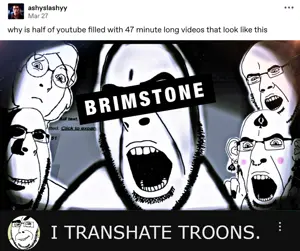 rapeson, cobson, female cobson, hornyson, narge, slutson, femjak, rapeson, brimstone, female