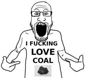 markiplier soyjak, clothes, coal, glasses, hands, i fucking love, i love, open mouth, pointing, soyjak